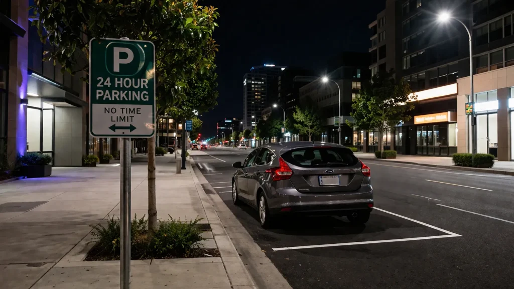 free 24 hour parking near me