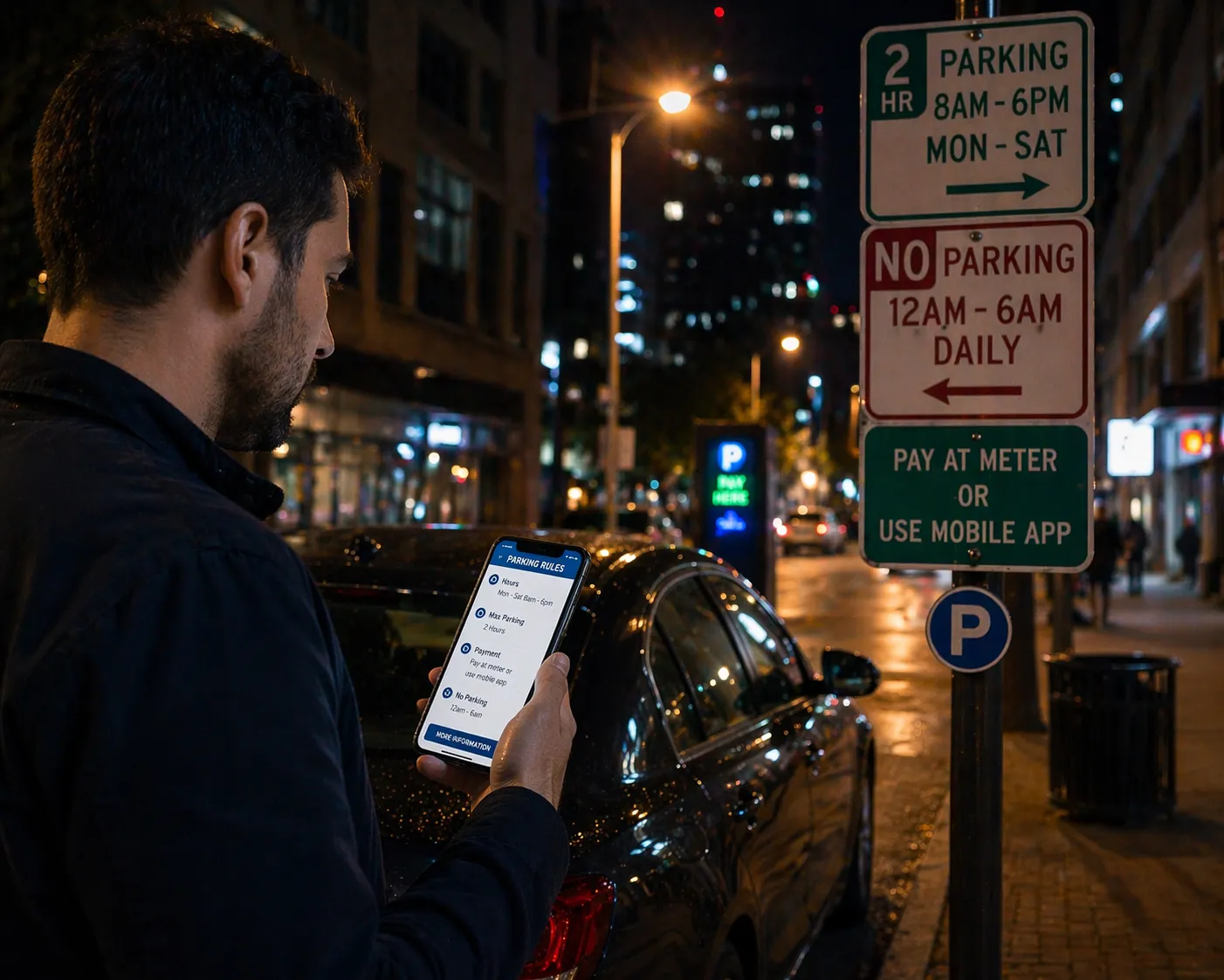 checking local parking laws before overnight parking near me
