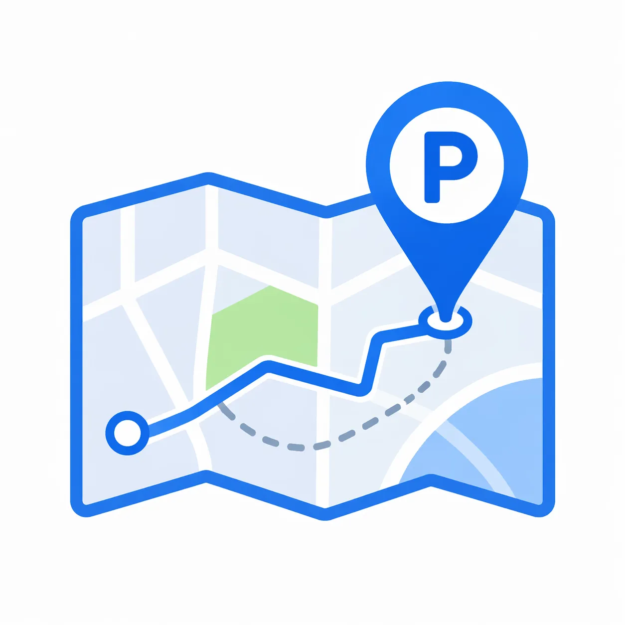 Better planning with parking app showing routes and parking locations
