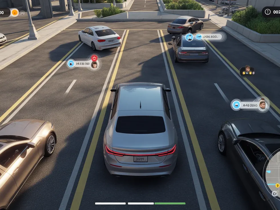 Car Parking Multiplayer game showing parking challenges and multiplayer mode