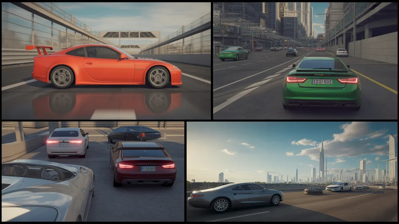 Different types of car games for PC including racing, simulator, parking and open world driving