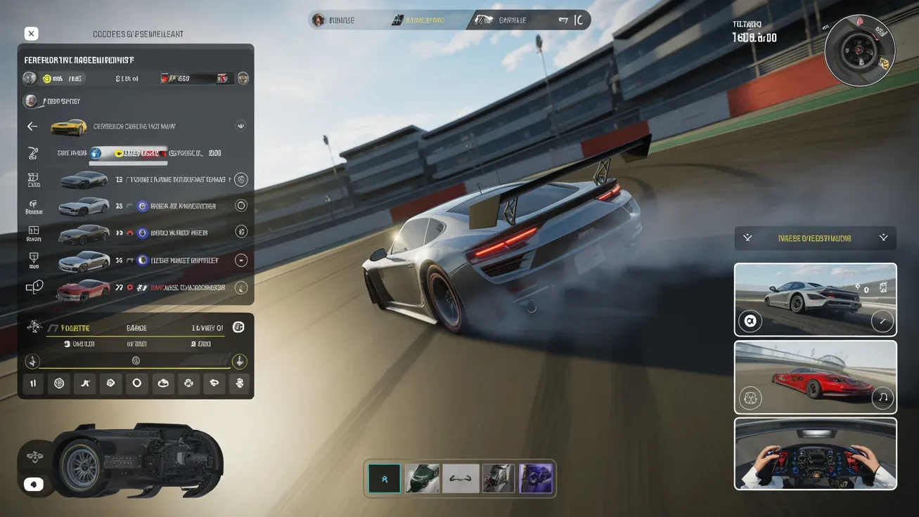 Features of PC car games including HD graphics, realistic physics and customization options