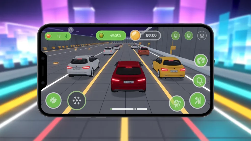 car parking multiplayer apk mod mobile gameplay interface