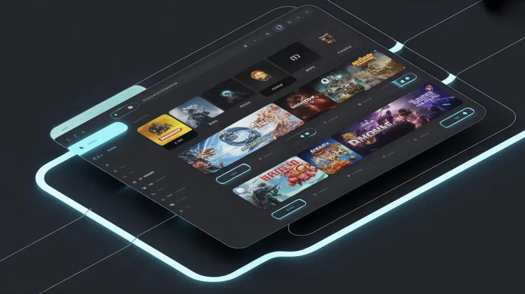 all games page centralized game index categories navigation