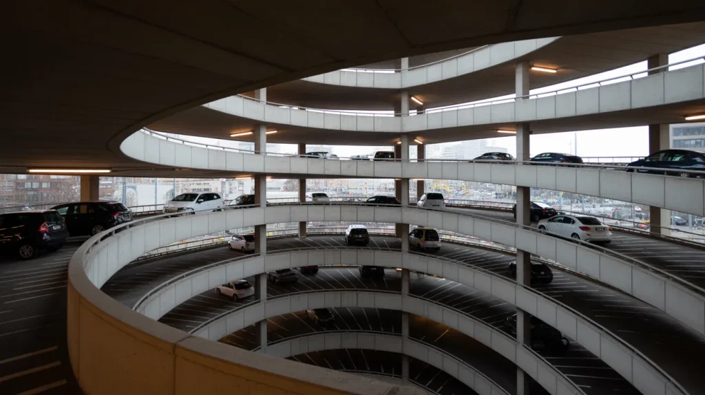 types of cars parking garage multi level parking structure