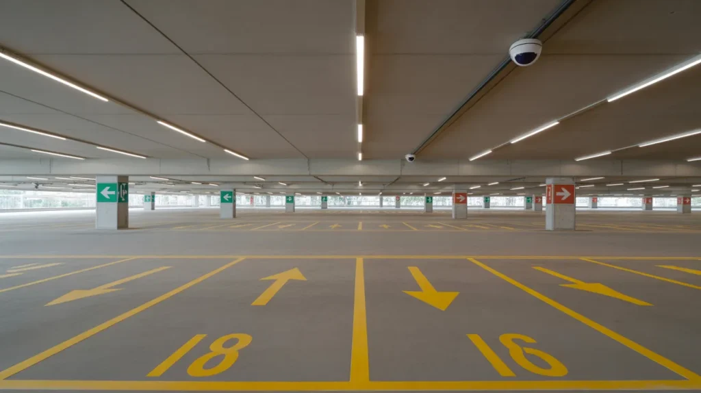 cars parking garage safety lighting and parking design features