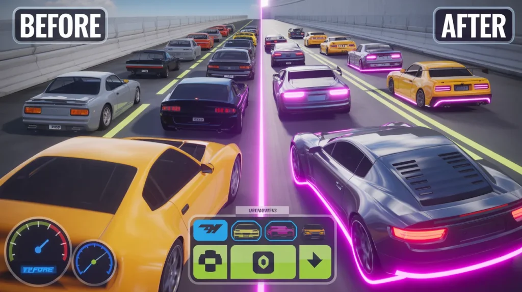 car parking new update improved graphics and new cars comparison