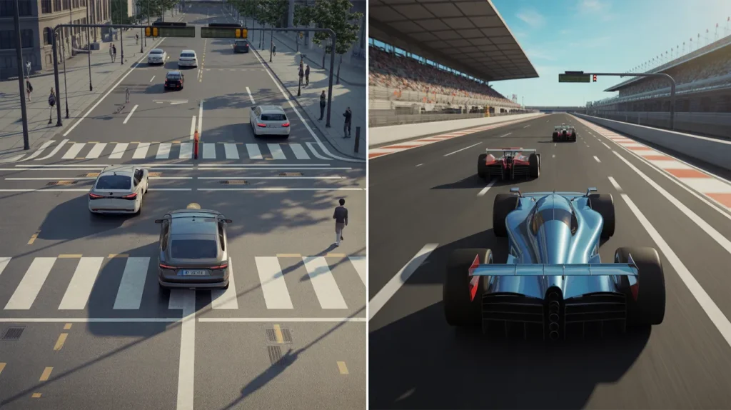 driving simulation games vs racing games comparison