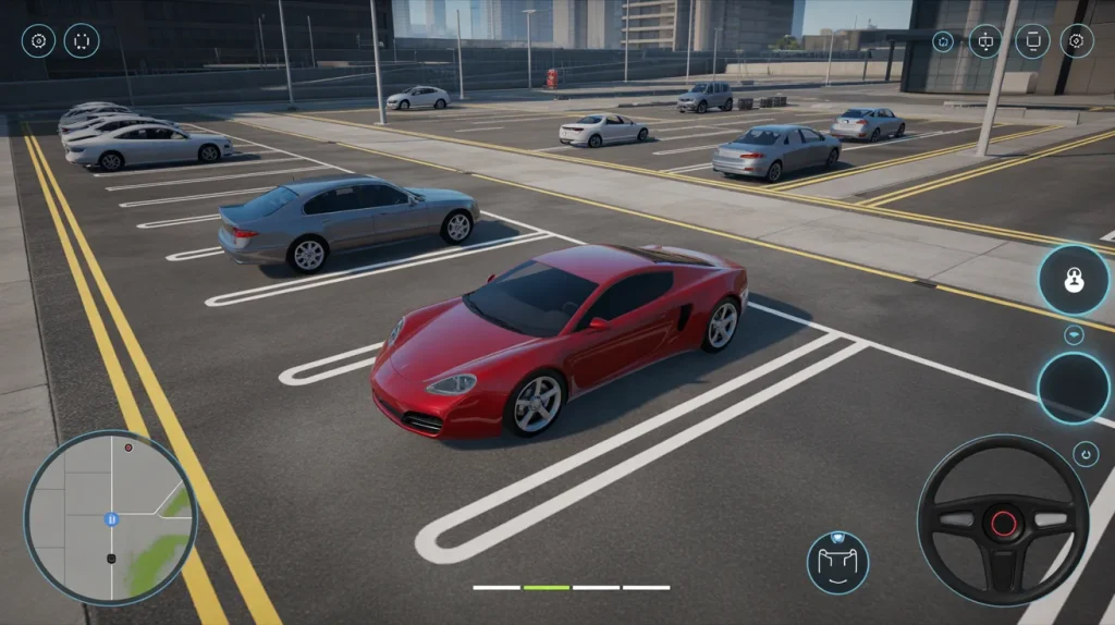 cars parking gameplay in realistic car parking simulation game