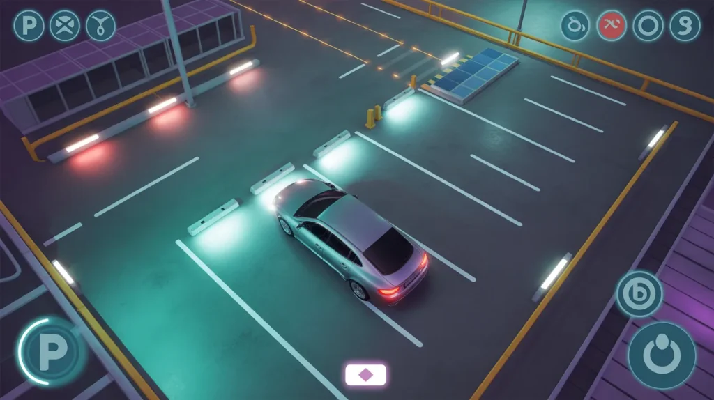 parking fury car parking game top down gameplay view