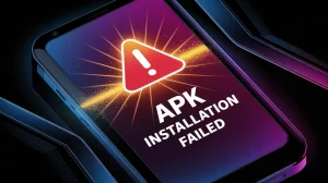 App not installing error in car parking multiplayer apk download for android with glowing warning and installation issue screen
