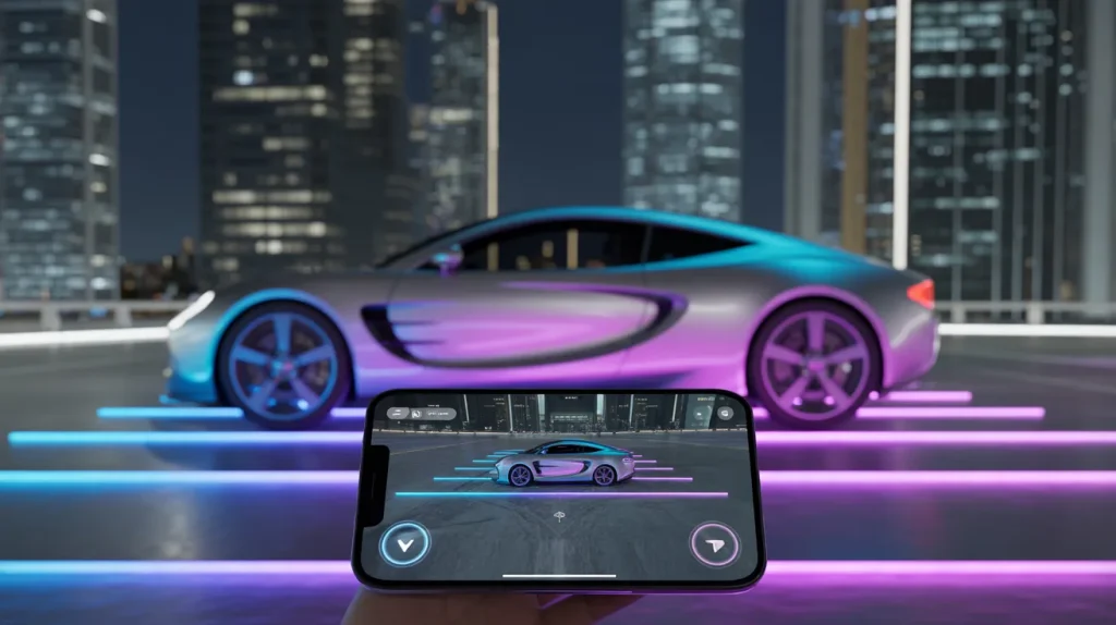 car parking apk download latest version 2026 showing modern game interface with realistic parking scene and shiny sports car