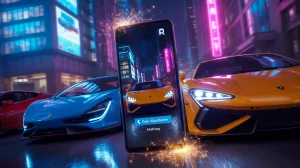 Home 15 Launch car parking multiplayer download apk game on android with glowing cars and realistic gameplay screen