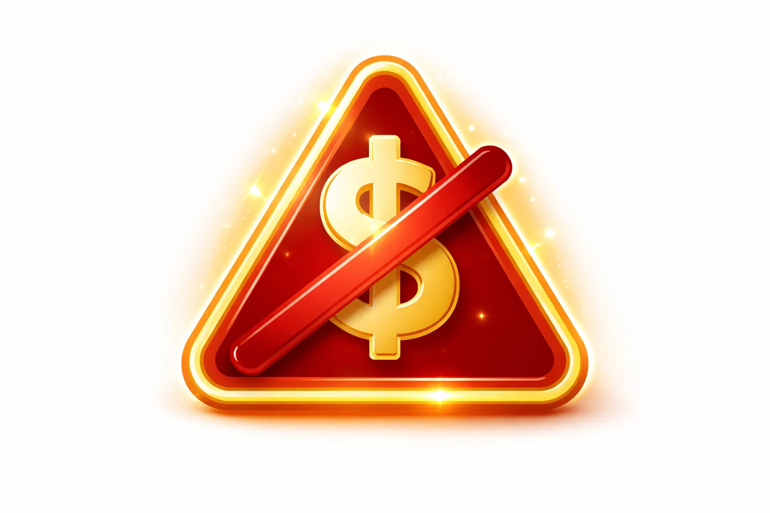  Avoid fines icon with glowing warning and no money symbol representing wheelchair parking permit benefits
