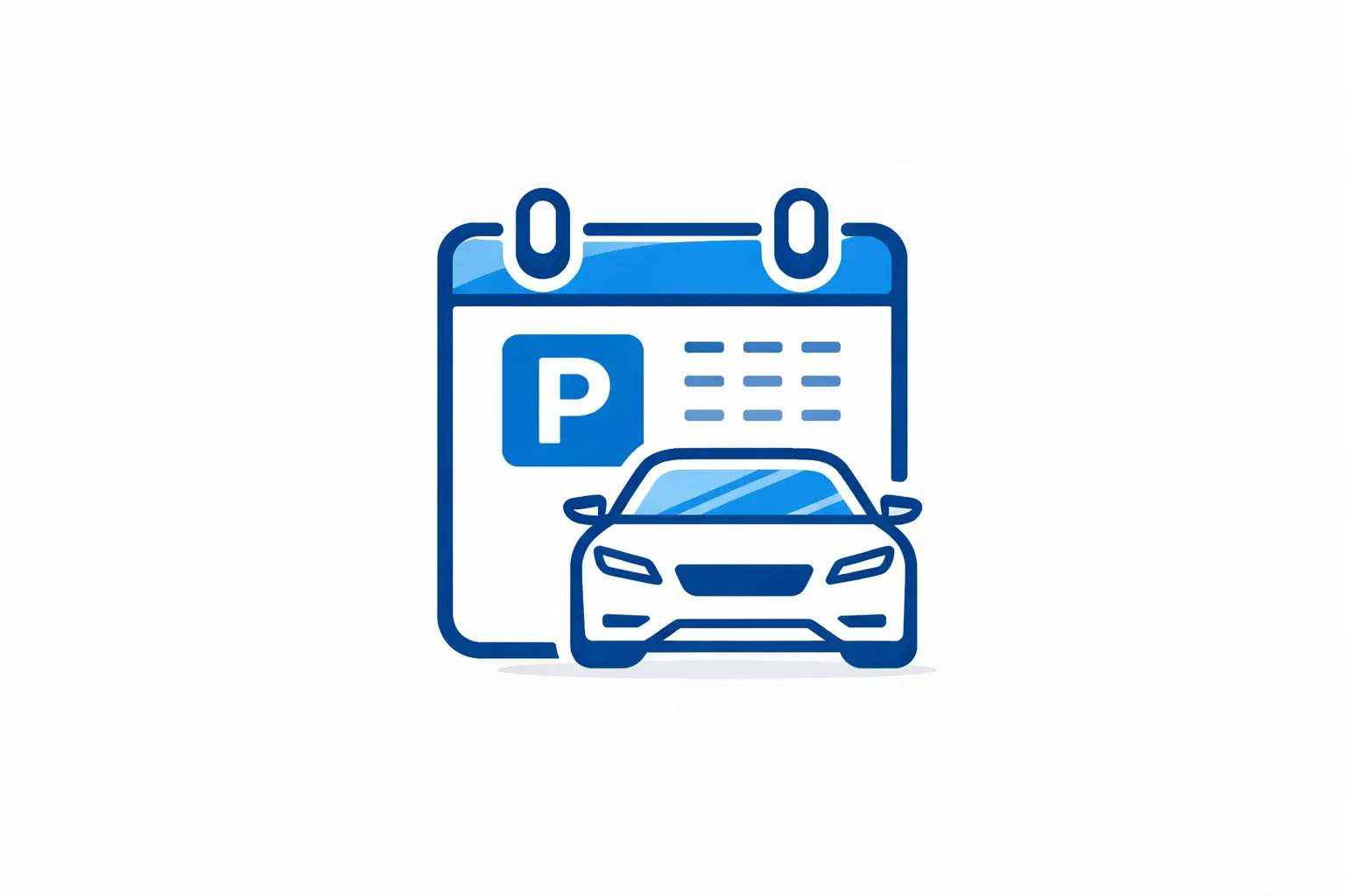 parking planning icon with calendar and car for better organization