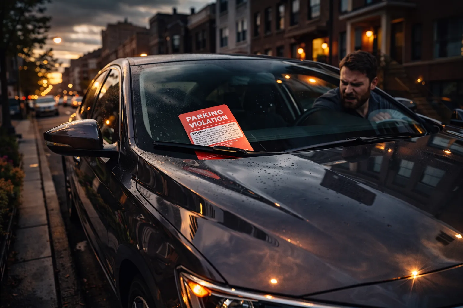 car receiving parking fine due to missing residential parking permit