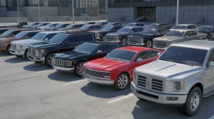 Variety of vehicles available in car parking multiplayer apk for android including cars trucks and SUVs